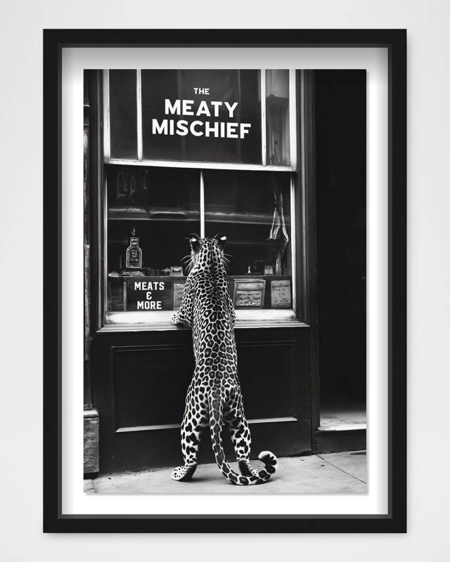 "Meaty Mischief" Framed Wall Art Print